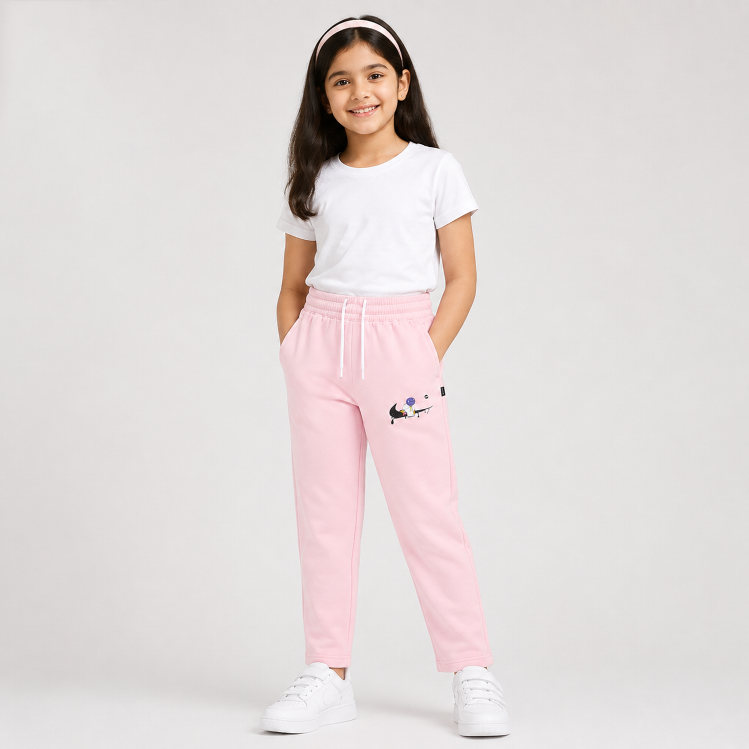 Girls Jersy Cotton Light Pink Trouser Soft & Comfortable Casual Trouser Ages 6-11 Years