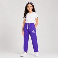Pack of 5 Girls Jersy Cotton Pink Trouser Soft & Comfortable Casual Trousers Ages 6-11 Years