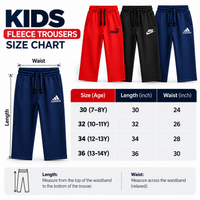 Pack of 3 Kids Fleece Baggy Trousers  – Warm & Comfortable Winter Baggy Trousers