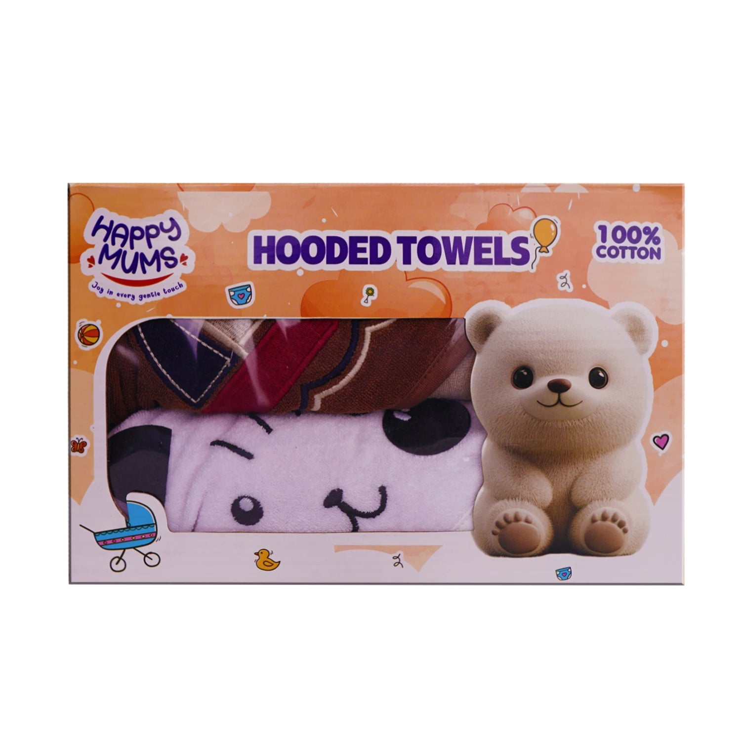 Happy Mums Hooded Bath Towel for Kids - Little Minors