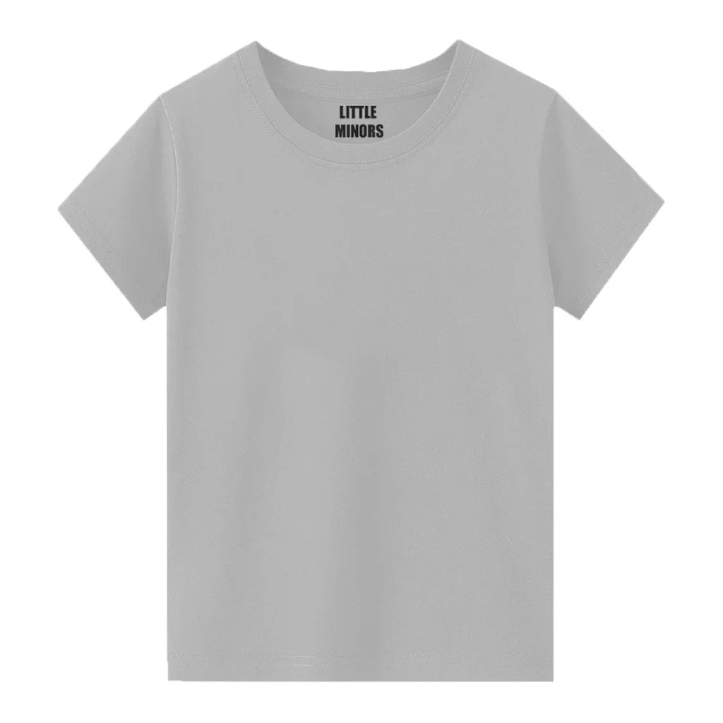 Kids Basic Cotton T-Shirt - Gray
